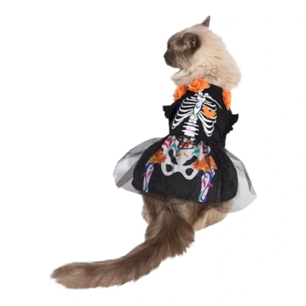 Bootique Dia De Los Muertos Skeleton Pet Dress - Size Extra Small - NWT